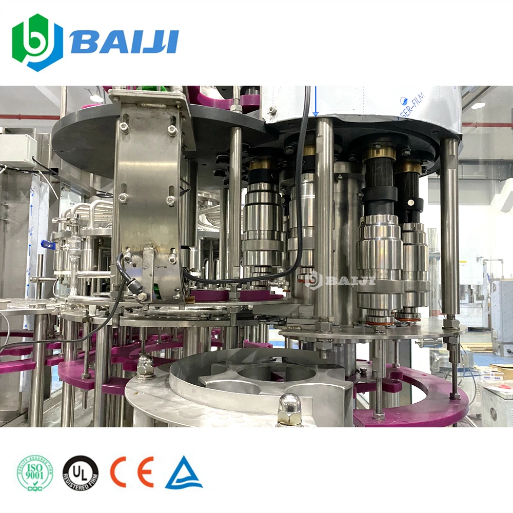 Automatic small plastic bottle hot fruit juice bottle filling packaging and labeling plant machine line