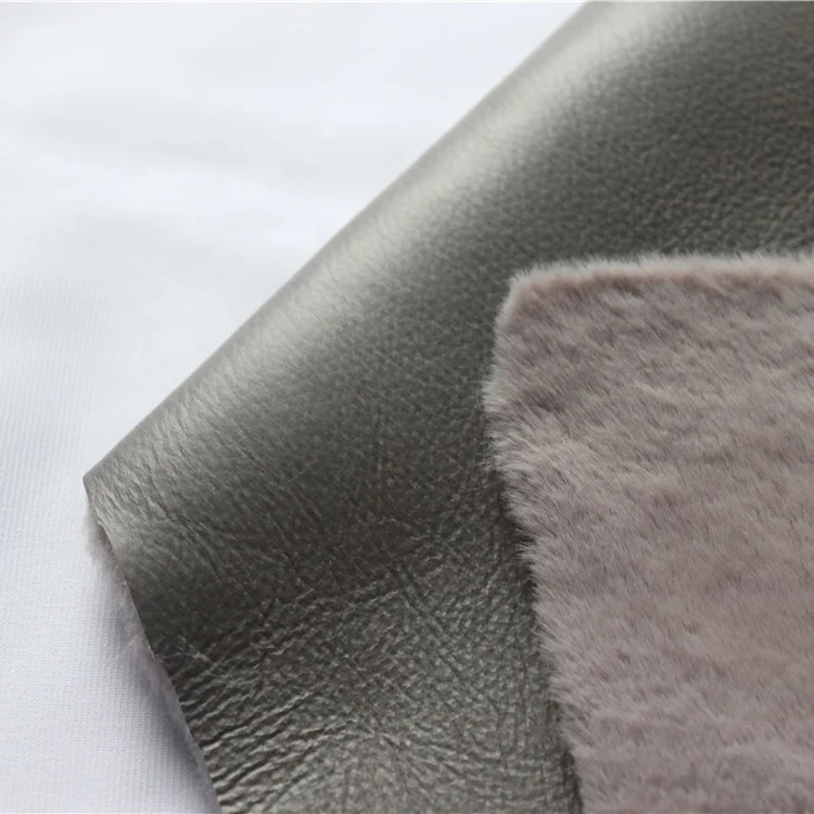 PU Bonded combination Rabbit Faux Fur Fabric Artificial Fake luxury faux fur
