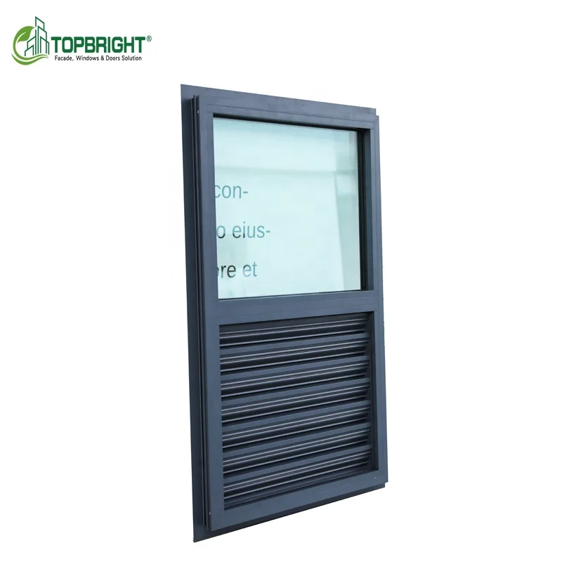 Commercial sound proof doubl glaze basement windows climate control PTAC glass windows system