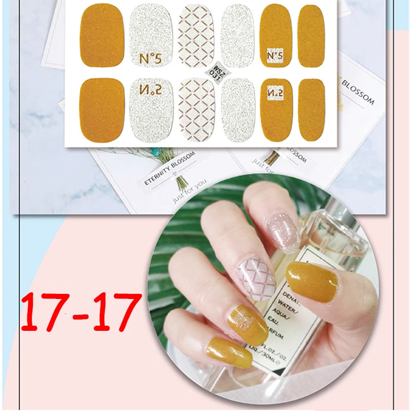 New arrival 3d elegant foil diamond nail art polish stickers for beauty