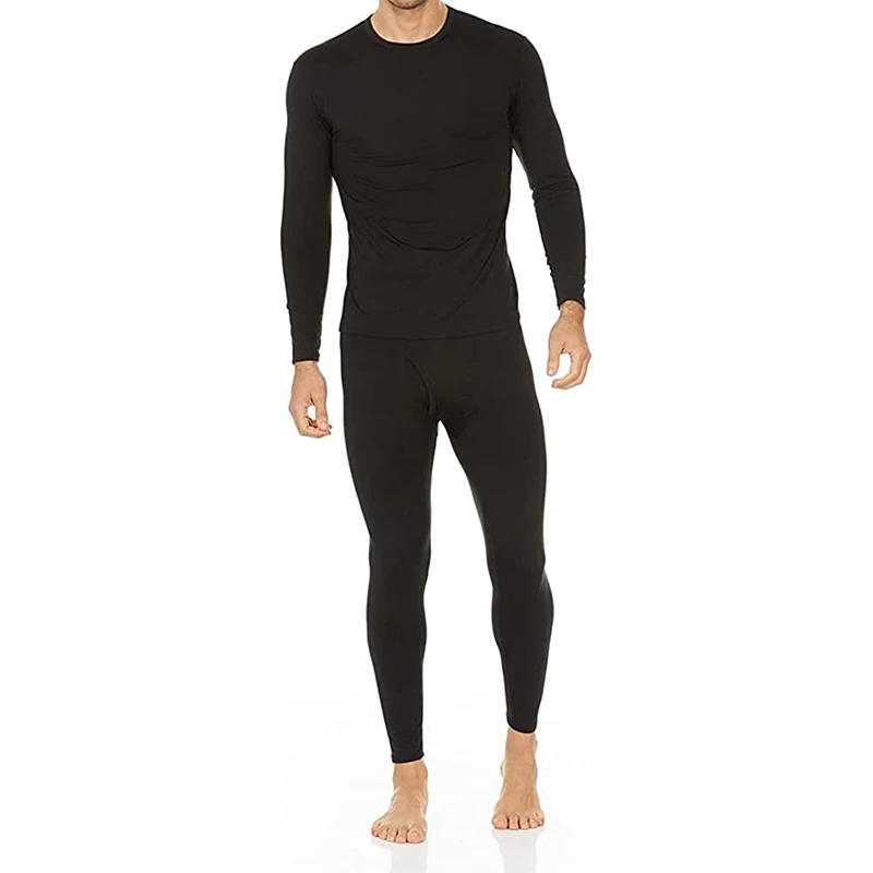 Wholesale Long Johns Thermal Underwear for Men Fleece Lined Base Layer Set for Cold Weather