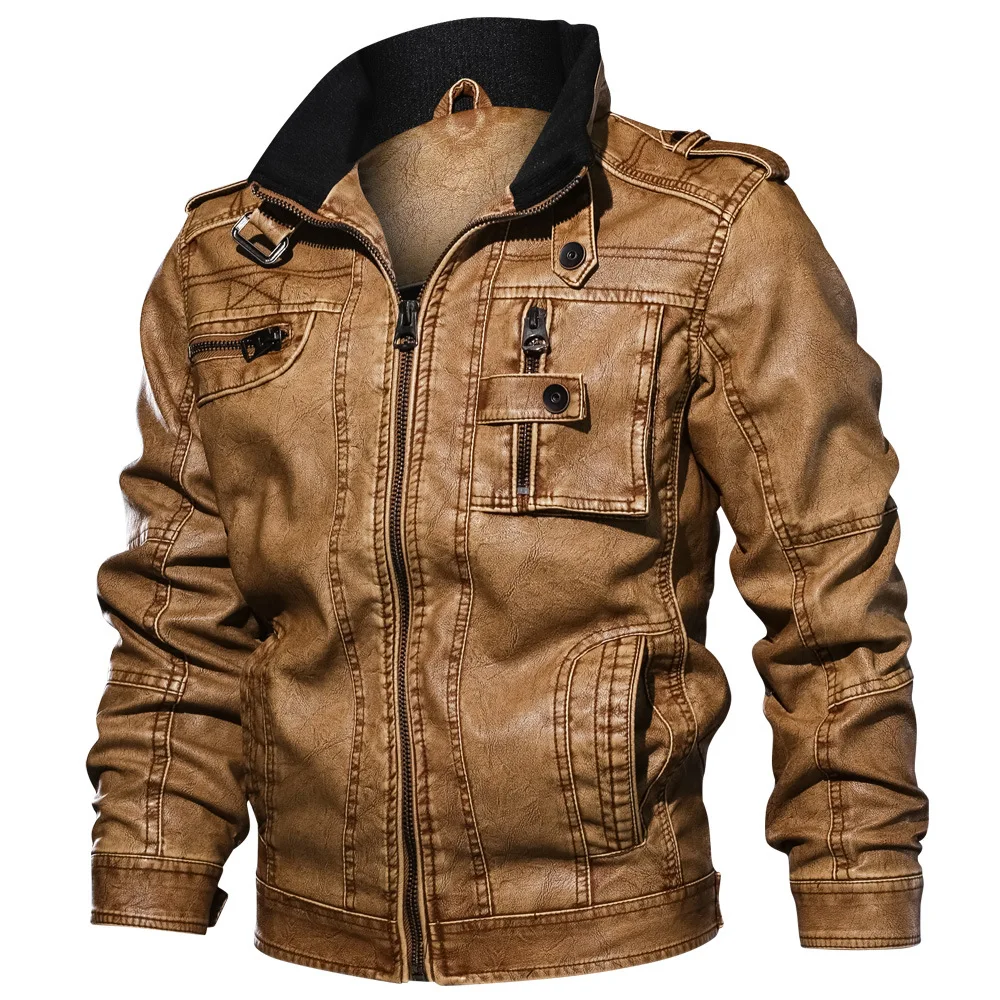 High Quality Stylish Custom Jacket Mens Outdoor Winter Mens Leather Jacket