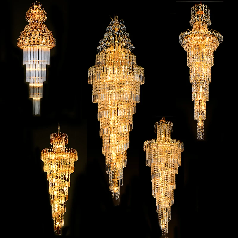 Custom Contemporary Foyer Large Art Lobby Luxury Modern Nordic Hotel Dinning Decor Lustre Led Crystal Chandelier