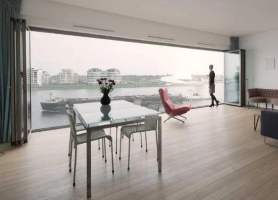 AAMA NFRC Customized Waterproof Aluminum Folding Doors Tempered Glass Bifold Patio Door Aluminium Exterior