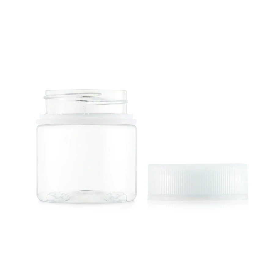 Customized 2oz 30 dram 4oz 40 dram clear pill child proof resistant plastic jar with lid