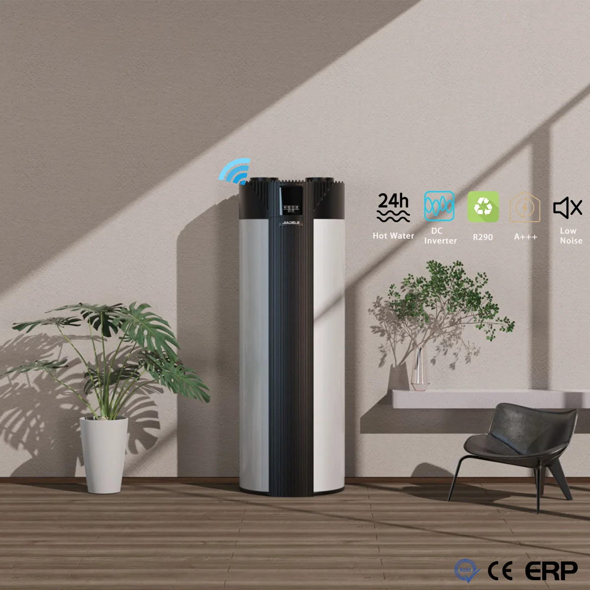 JIADELE Heat Pump Factory Chauffe eau Thermodynamique 60/80/100L WIFI Bomba de Calor Pompe a Chaleur Warmepumpe Teplovoi Nasos