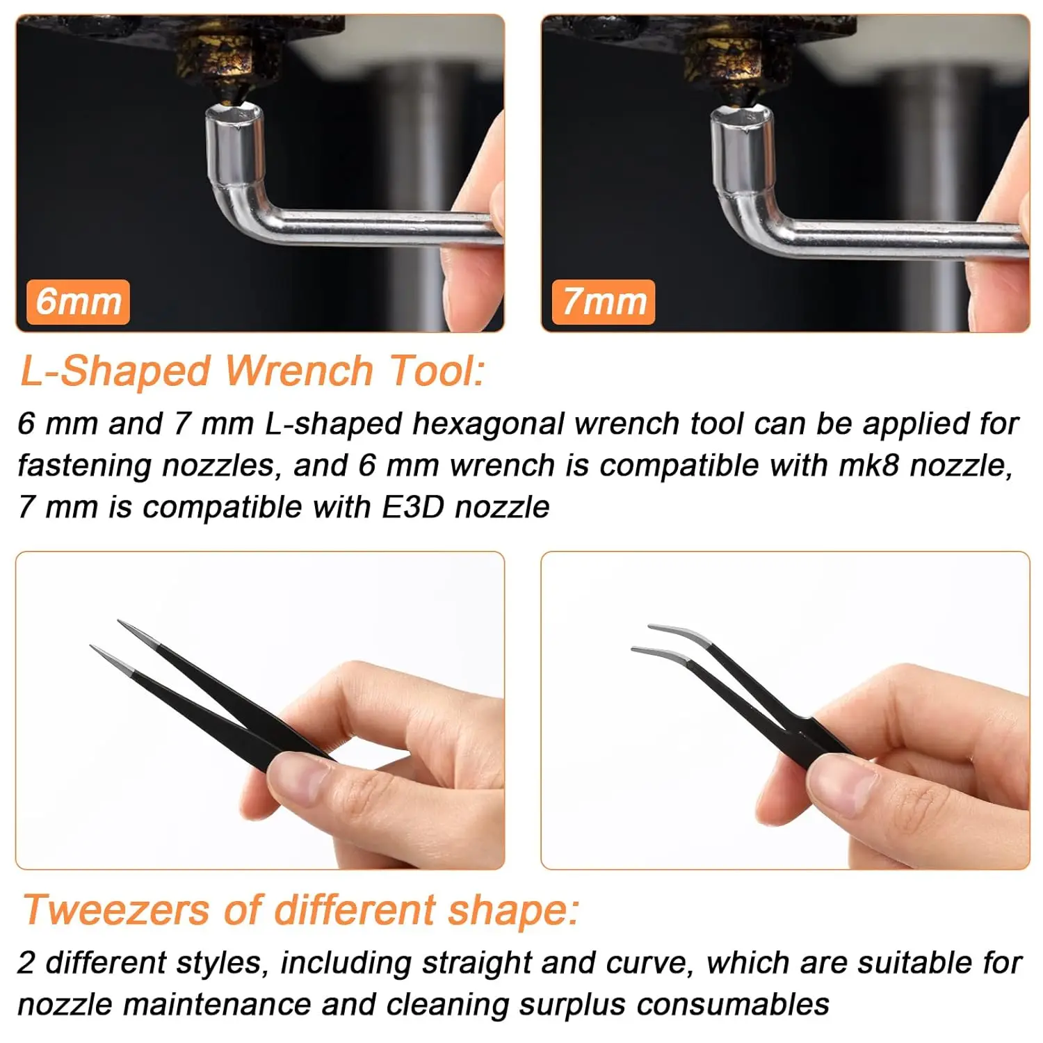 wholesale high precision 3d Printer Parts 0.2 0.4 0.6 0.8 threaded stainless steel brass 3d printer nozzle