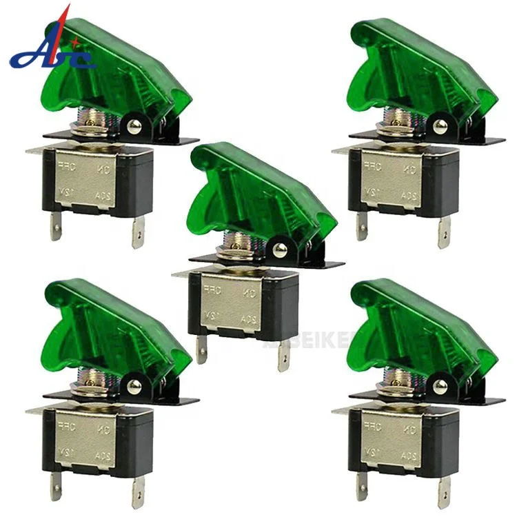 Safety Aircraft Flip Up Cover Guard For Auto Car Boat Truck Illuminated 12V Led Toggle Switch