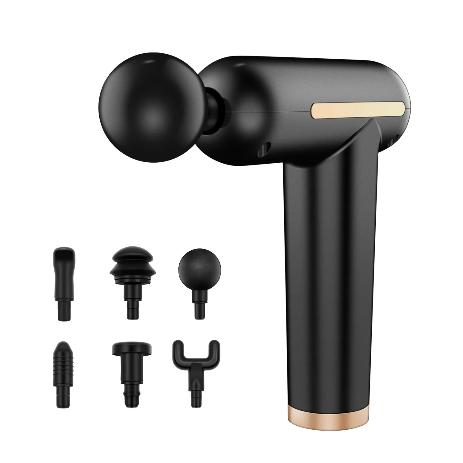 Handheld USB Charge 6 Heads 5 Gears  relax body vibration deep tissue electric fascia Carry case KC Fitness Tool Massage Gun