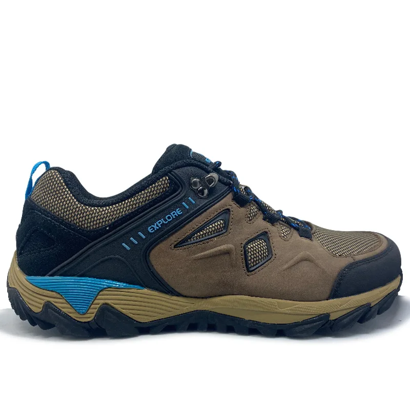 Низкие мужские ботинки с логотипом на заказ оптовая продажа кожаная обувь походные рабочая уличная Роскошная модная водонепроницаемая резиновой