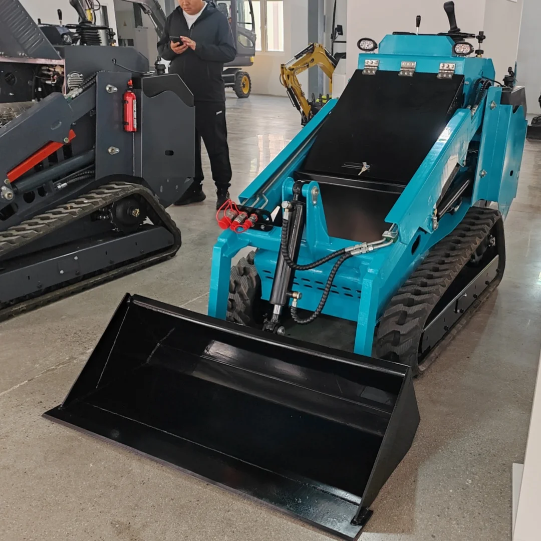 FREE SHIPPING mini skid steer diesel 500 kg skidsteer attachments bucket lawn mower wheel loader