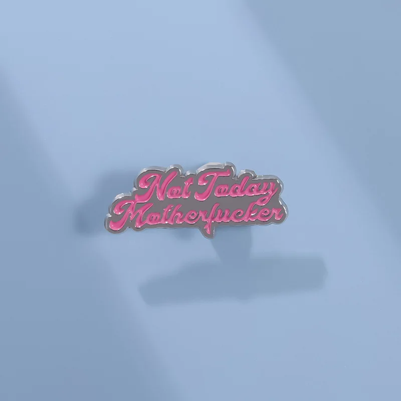 pink badge Simple English letter alloy badge clothing bag with accessories