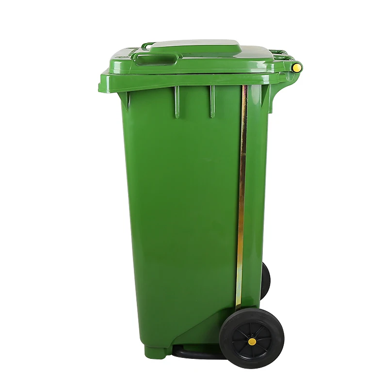 Plastic Outdoor Waste Bin With wheels and novel lid
