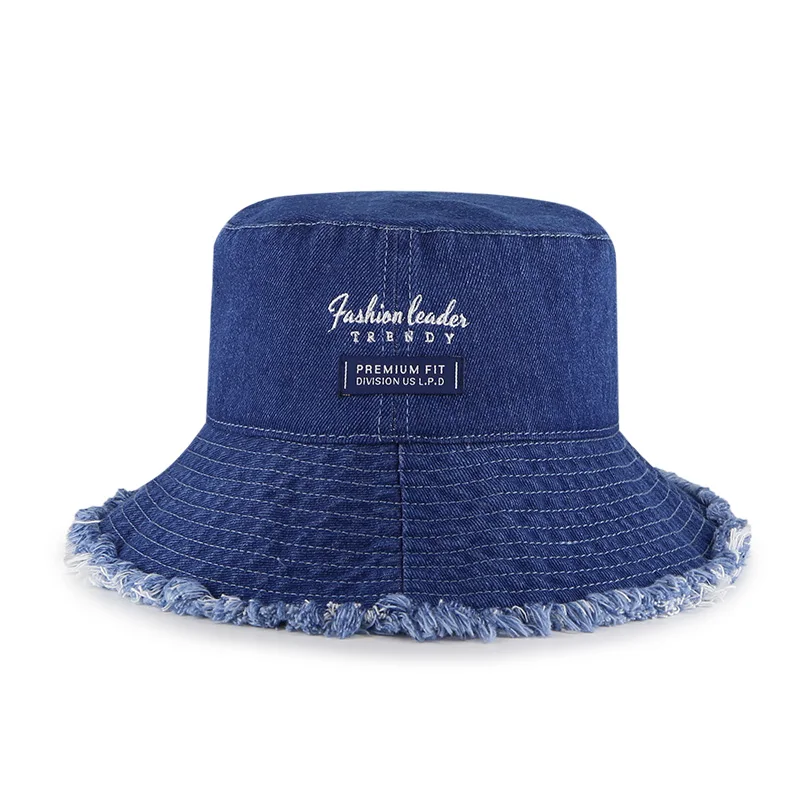 Потертый козырек винтажный тяжелый моющийся джинсовый ковш