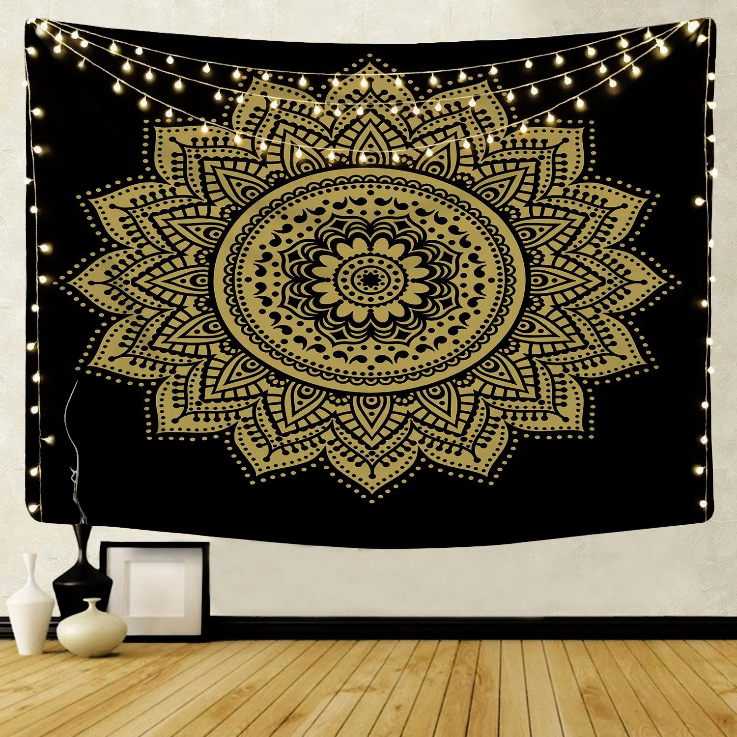 Large Mandala Pattern Indian Tapestry Wall Hanging Decoration Bohemian Beach Towel Polyester Thin Blanket