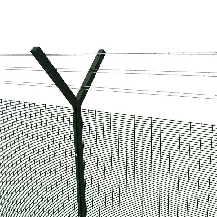 Direct factory high security 358 anti-climb fencing clearvu fence top with barbed wire spike