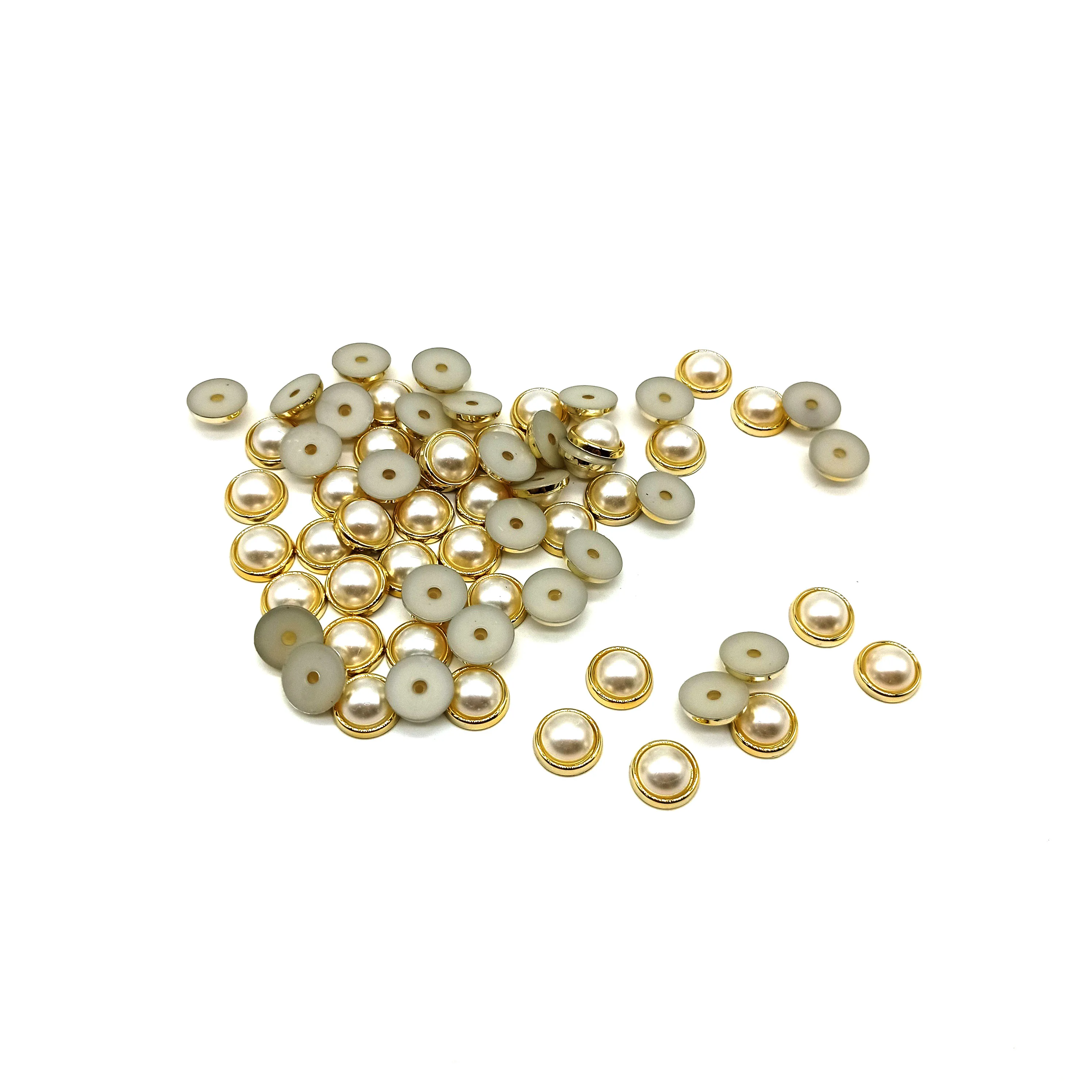 Fashion design shoes accessories decoration  8/10/12/14mm plastic bead rivets ABS pearl studs for garment bag shoes