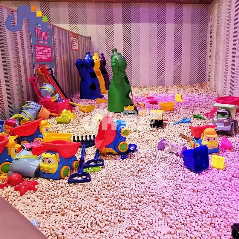 Domerry amusement equipment custom soft play sand pit indoor playground sandpit real wood grain