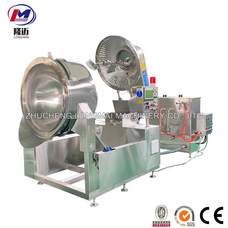
Automatic big capacity industrial commercial gas / electric large size caramel popcorn making machine production line price 