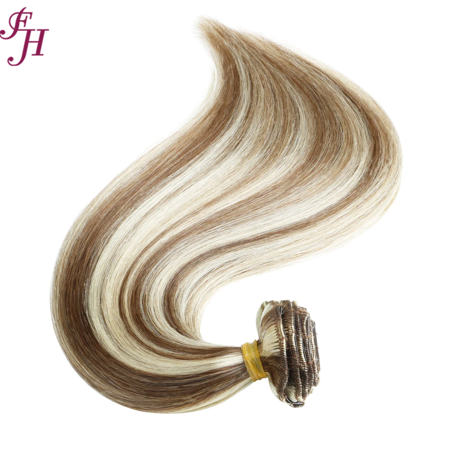 FH wholesale double weft drawn remy clip ins natural virgin hair clip in extensions clip in hair extensions 100% human hair