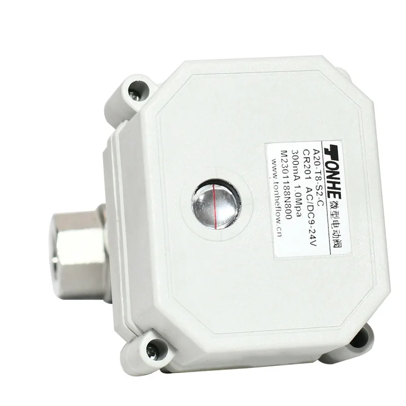 2-Way 1/4' 3/8' 1/2' SS304 Electric Proportional Modulating Ball Valve 9-24VDC 4-20mA 0-5V 0-10V Analog Signal