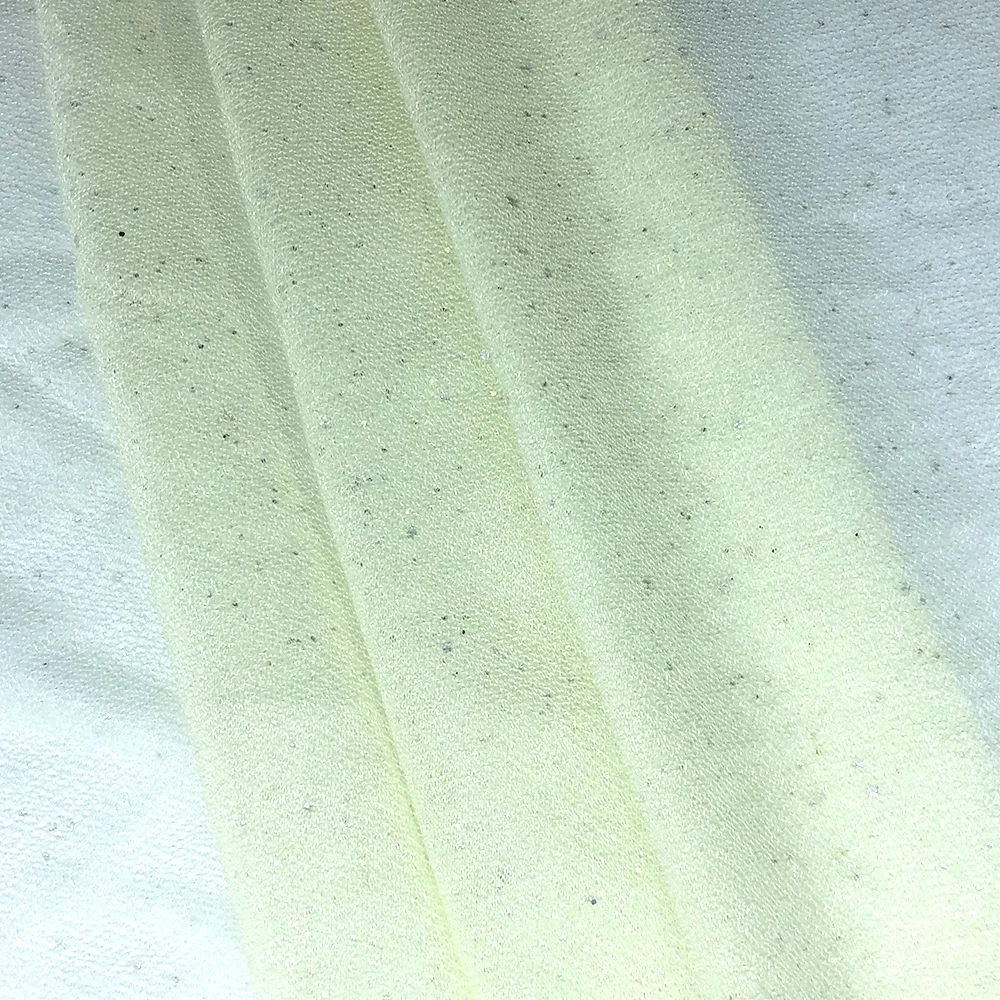 
Shaoxing Wedding dress fabric crystal soft mesh 100% polyester glitter knitting mesh fabric for wedding decoration 