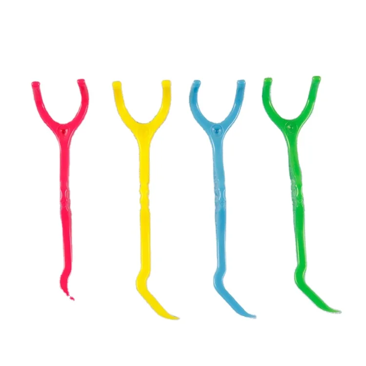 Dental floss picks /high quality plastic toothpicks dental floss picks
