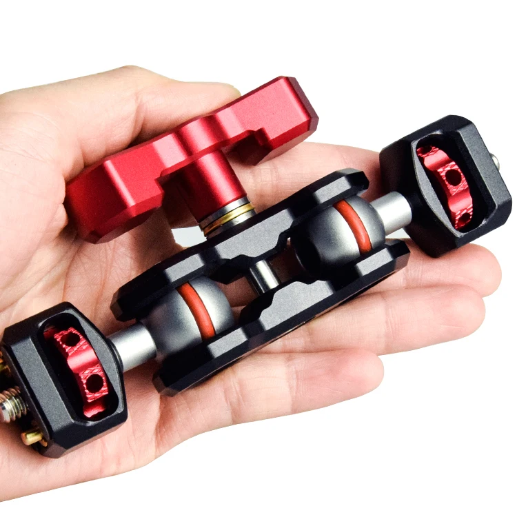 Flexible friction articulating camera magic arm mount adapter dual ball aluminum alloy magic arm