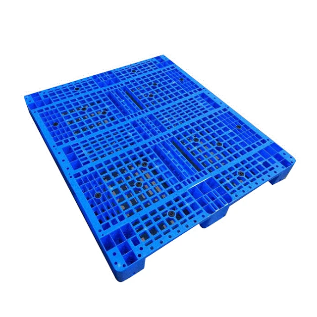 
HDPE steel reinforced 4-way warehouse food grade heavy shelf plastic pallet 