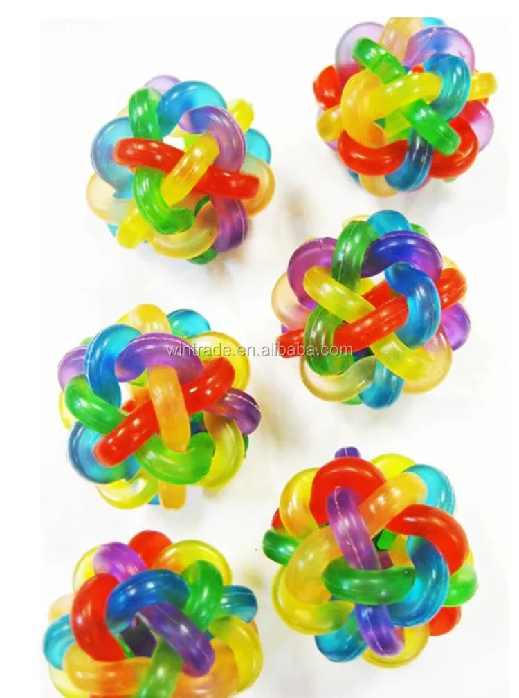 Stress Relief Rainbow Rubber Balls Squeeze Toys Ideal for Kids Even Pets