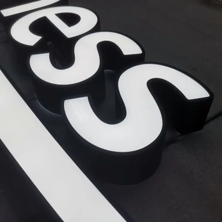 Koncept Business Store Frontlit Letter Dign Name Boards RGB Led Light Signage Shop Printing Outdoor Illuminated Led Logo Signs