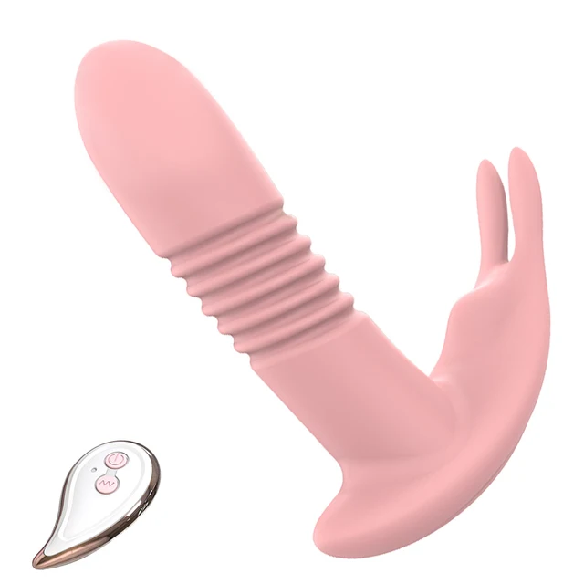 Wearable Remote Control Rabbit Vibrator Telescopic Dildo Vibrators Female Masturbator Erotic Sex Toys Couple