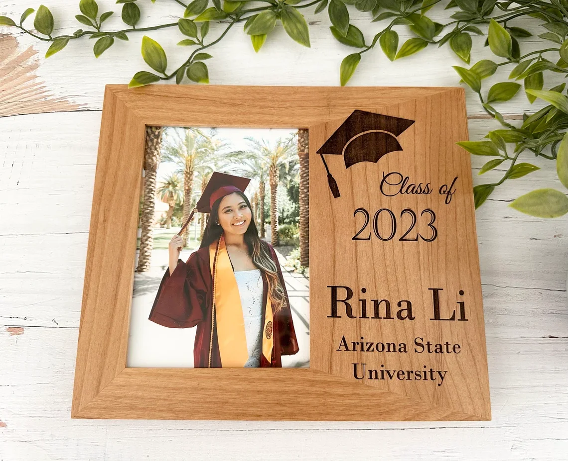 2024 Personalized Custom wood Photo Frame High School Graduation wooden Frame gift