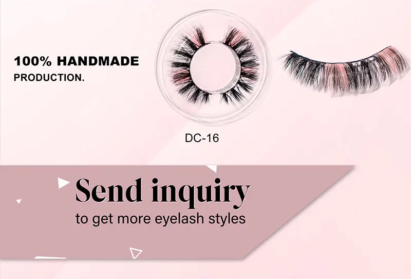 New Style Color Strip Lashes And Unique Custom Packaging Box Products China False Eyelashes Colorful