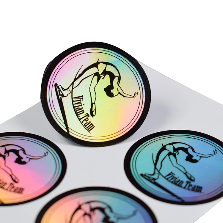 Голографические наклейки из алюминиевой фольги с радужным серебряным принтом