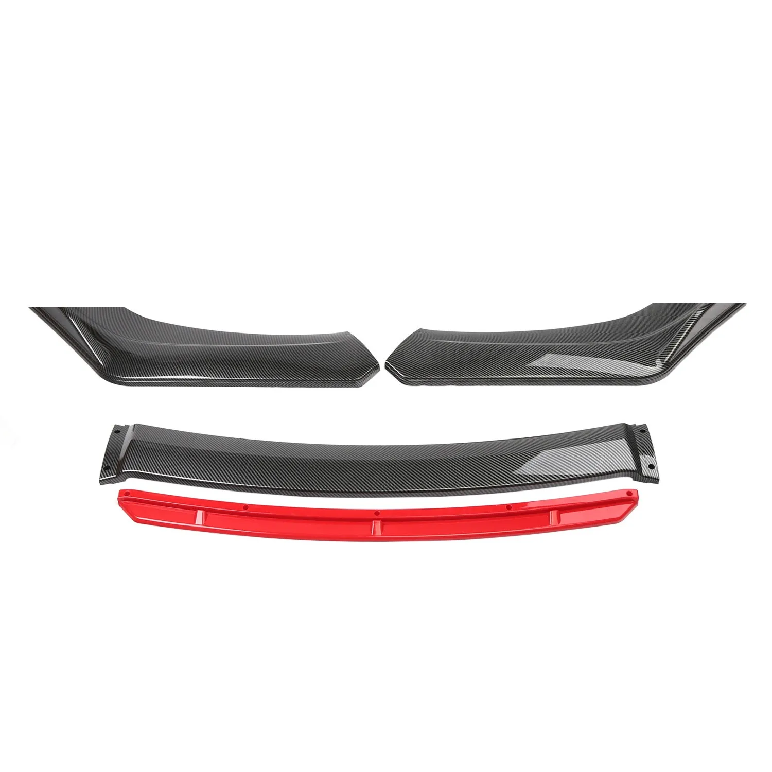 Carbon pattern six colors head PP Front Bumper Body Kit Spoiler Chin Spoiler Front Bumper Lip Compatible with universal cars