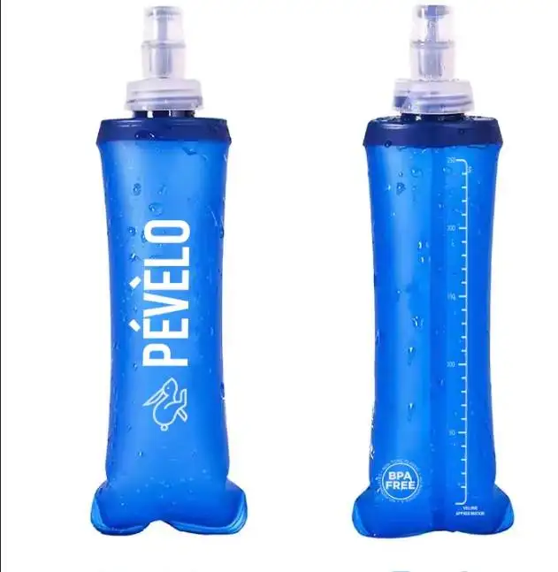 Flexible TPU  Water bottle-Travel Soft Squeeze Flask-Ideal for Hydration Outdoor Activity(500ml/17oz BPA-Free handle