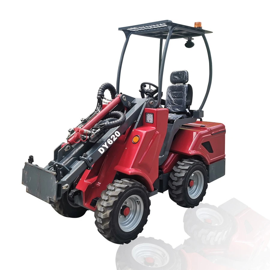 Hot Sale Electric Mini Loader Articulated Zerm Emission Hydrostatic 4 Wheel Drive Small Wheel Loader DY620E