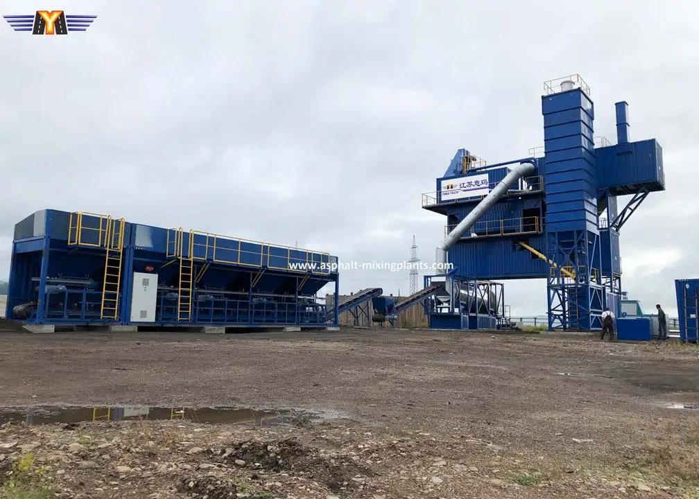 80T/H Asphalt Manufacturing Plant Bitumen Hot Mix Plant easy for moving high efficiency