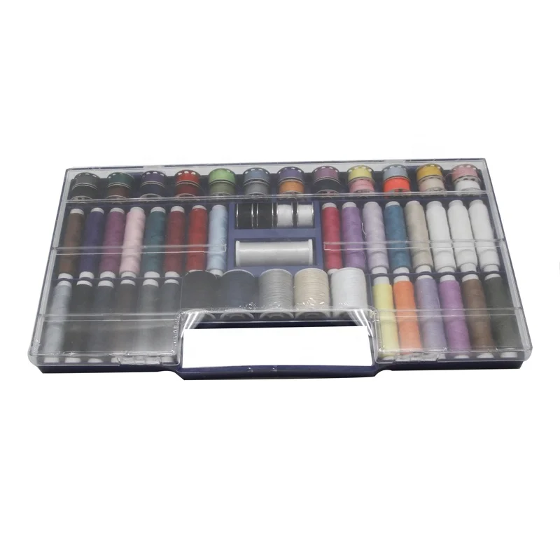 132pcs Sewing Accessories of Plastic hand Sewing Kit Box in high quality from chinese factory