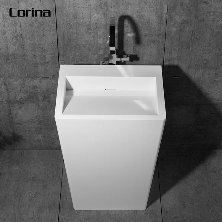 Factory direct sale white bright acrylic bathroom cheap  wash  basin