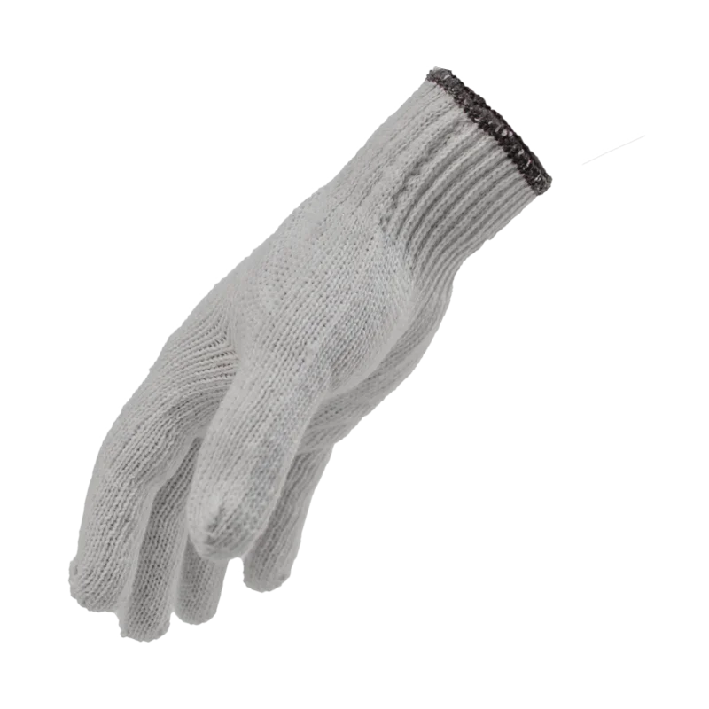 Herong 600g Natural White Cotton Knitted Working Gloves guante trabajo