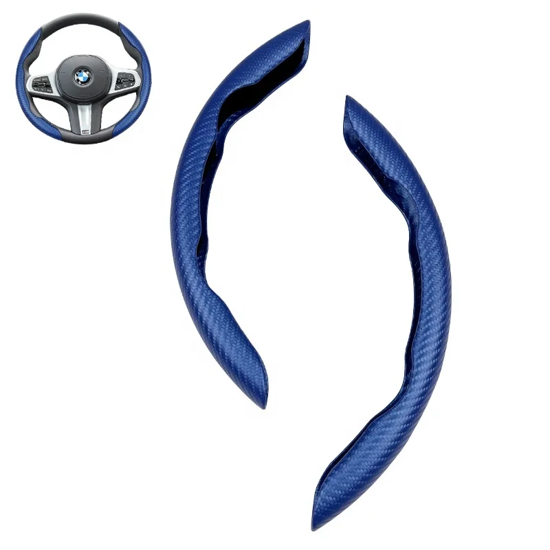 Car interior accessories manufactory direct deal carbon fiber steering wheel cover anti slip comfortable steering wheel cover