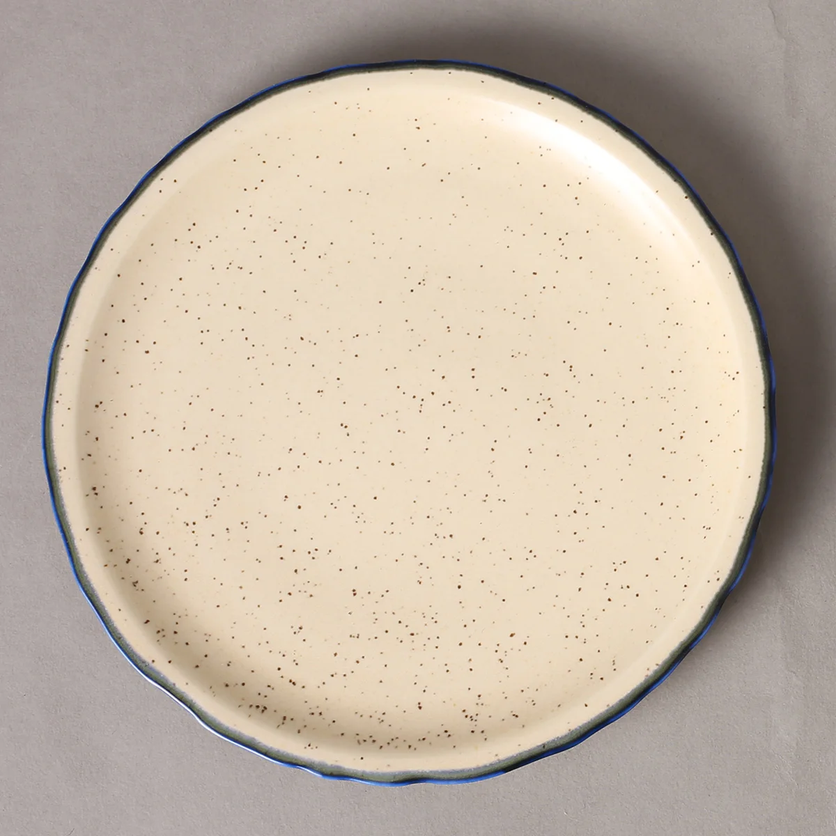 Nordic Hand Painted Plate Speckle Design Ceramic Dish Matt Finish Stoneware Plates Hotel Plate Set
