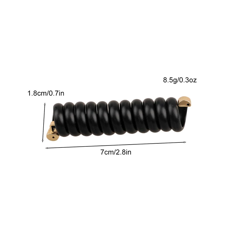 7cm Elastic Telephone Wire Cords Hair Bands With Metal Hooks Japanese Weaving Ponytail Artifact Tools Girl Hair Tie Bun-Head Hol