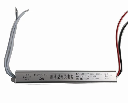 ultra slim strip IP20 Aluminum housing AC180-240v 12/24v48w led power supply