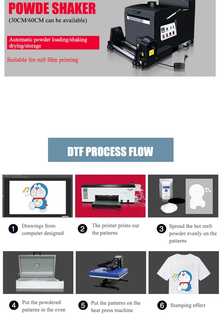 Direct To Film Printer Dtf A3 Printing Machine Textile Dtf Printer Xp600  Dtf For T-shirt Cloth