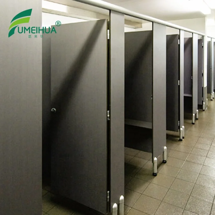 Fumeihua 12mm hpl  toilet cubicle partition/solid color toilet cubicle