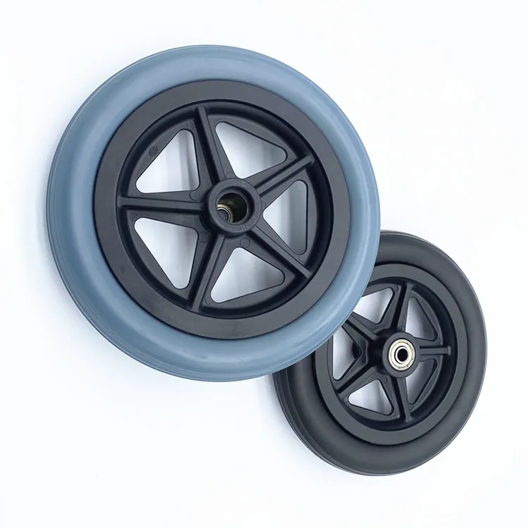 Durable PU Foam Wheelchair Wheels Wheelchair Front Wheel Rollator Spare Parts