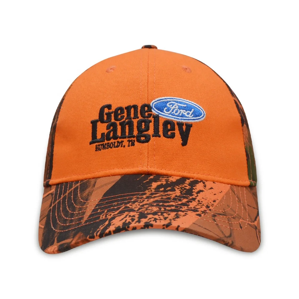 Blaze Orange Hunting Caps 3D Embroidery Camouflage Cap Outdoor Hunting Safety Neon Orange Baseball Hat
